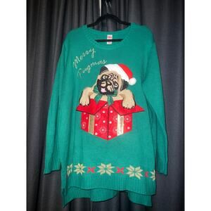 Ugly Christmas Sweater Xmas Size 3X Dog Pug
